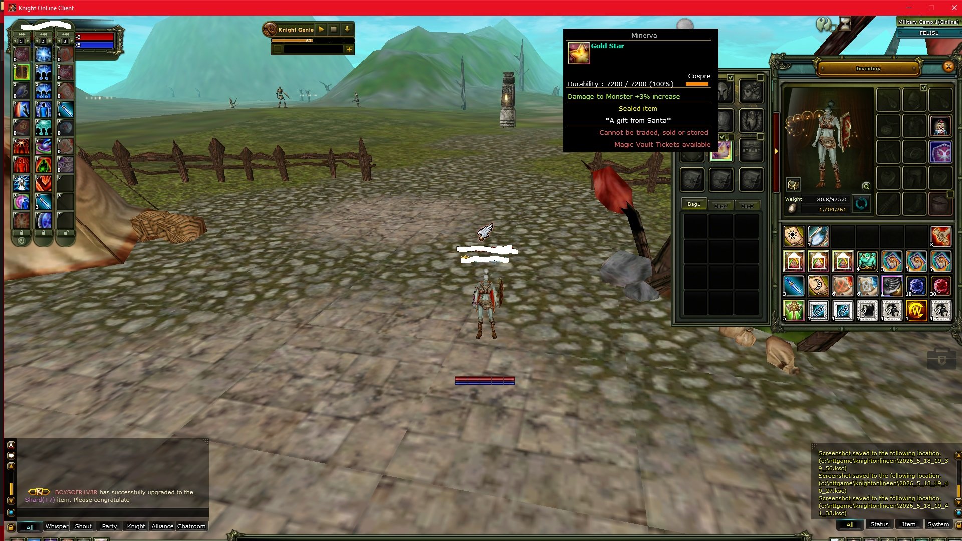 Felis 83 Reb 1 Int Priest Gold Starlı, 6 Quest Kalkanlı