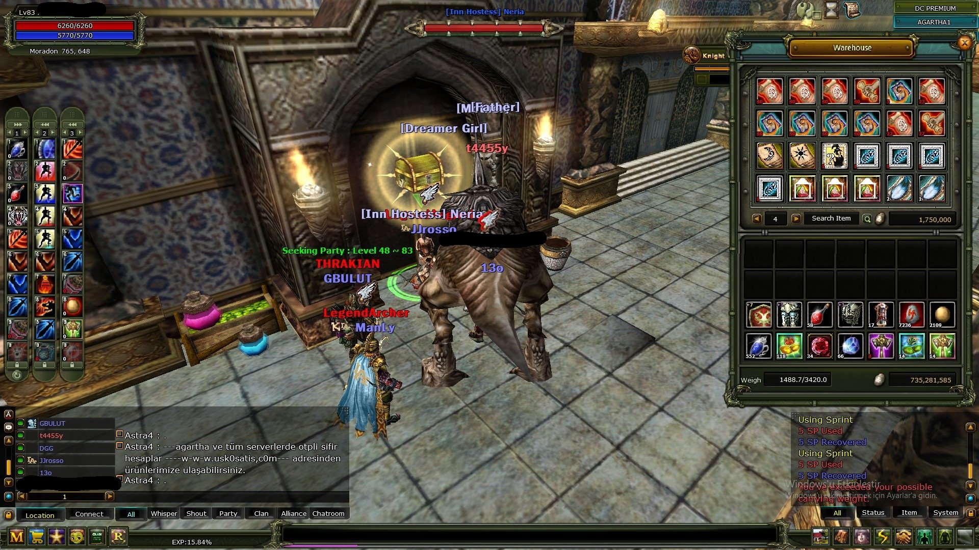 7 TILSIM 7 QUEST KALKAN LI 83/10 KARUS WARRİOR