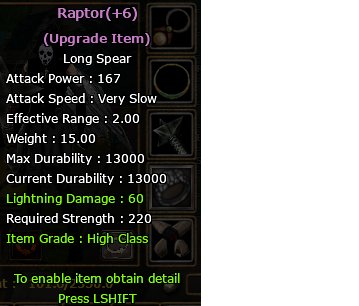 SELL LR RAPTOR 6