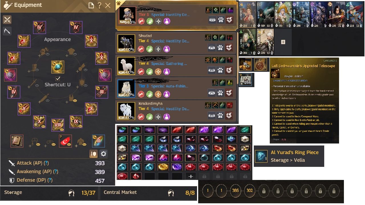CLIENT 848 GEAR 66 MYSTIC 65 NINJA 64 ARCHER PUSULA HARİTA TELESKOP YOK YOK!