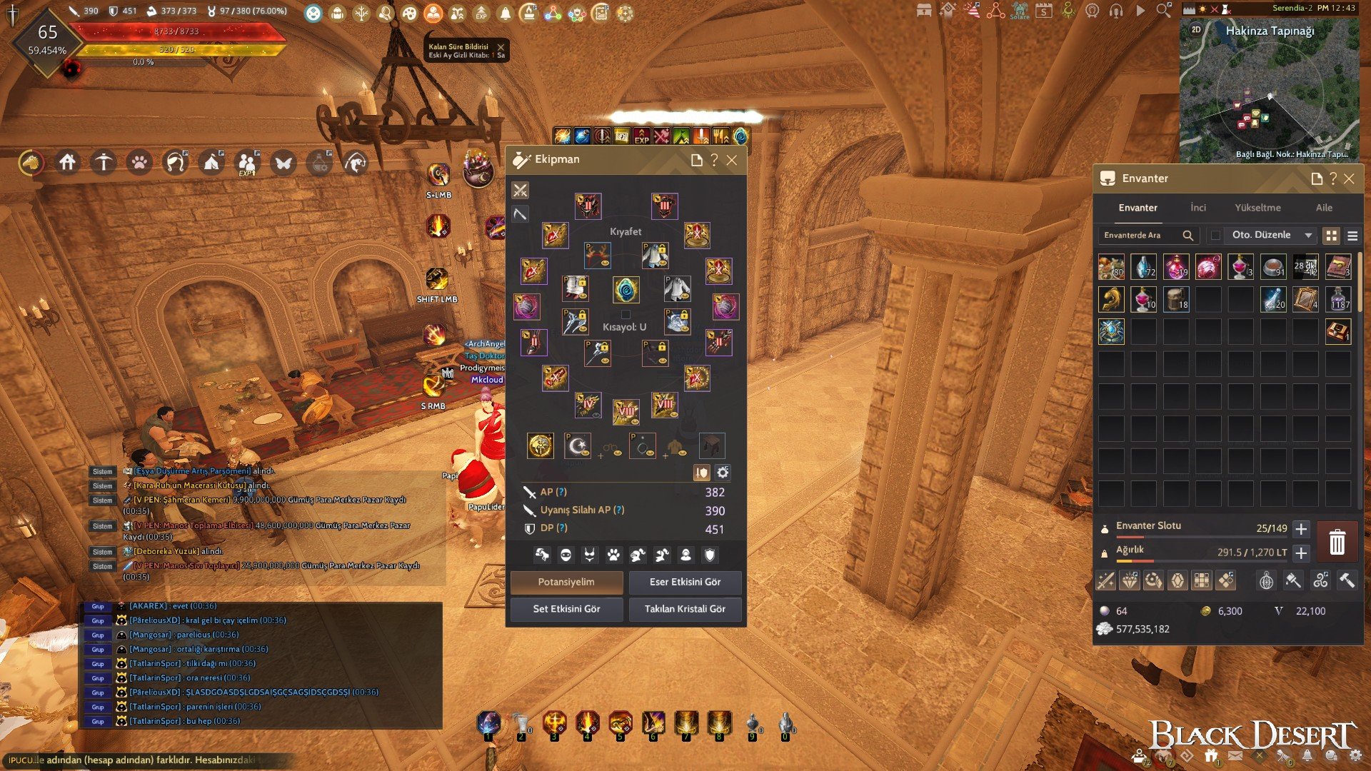 840 Gear 65 lvl guardian/65 Serap