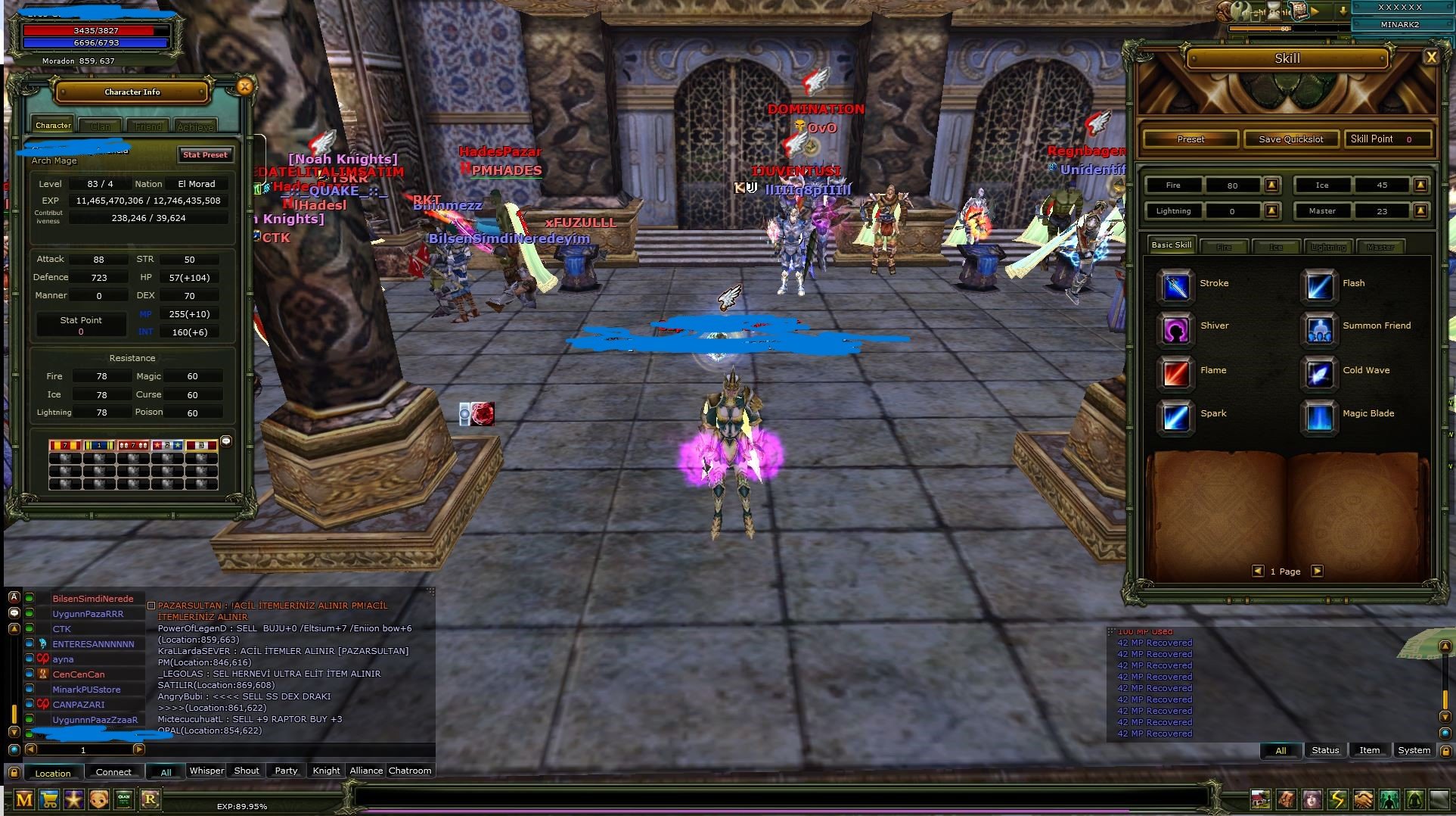 83/4 % 90 MAGE 8 HP RON SET VE 7 MP RON SET VE 6 QUEST POLE STAFF