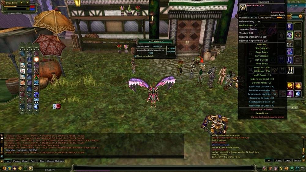 SELL 8 RONSLU KARUS REB 9 MAGE 83/9 REB MAGE YÜZDE 20 ÇOĞU GÖREV DURMAKTA ( QUESTLER YAPIL