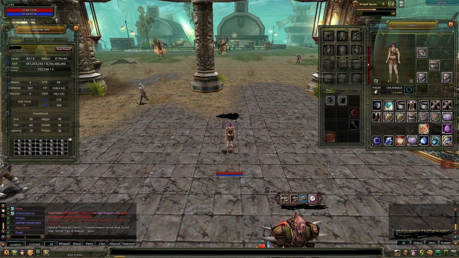 83 lwl Tank mage - 79 lwl 6 questli Archer