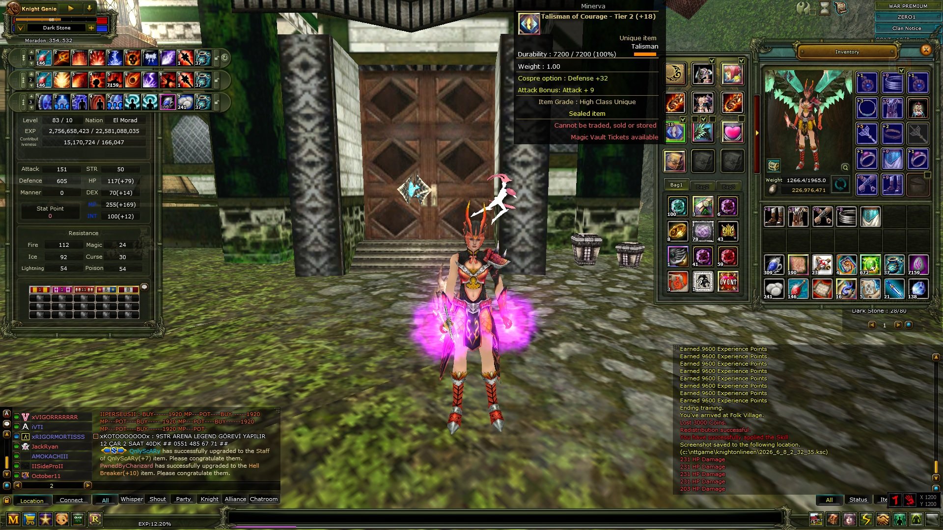 SELL 18 TILSIMLI 8 QUEST STAFLI 15 MİLYON 170 K NP Lİ ASETLİ MAGE