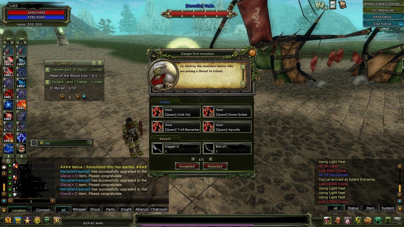 Aciliyetten satılık 100 def dex 5 açık 83/1 karus rogue
