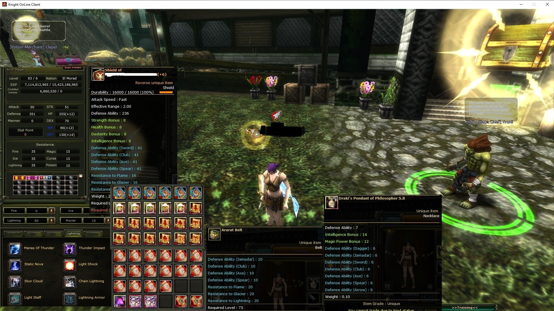 83/6 6,9 m Np li Reb 6 Quest kalkanlı Human Mage
