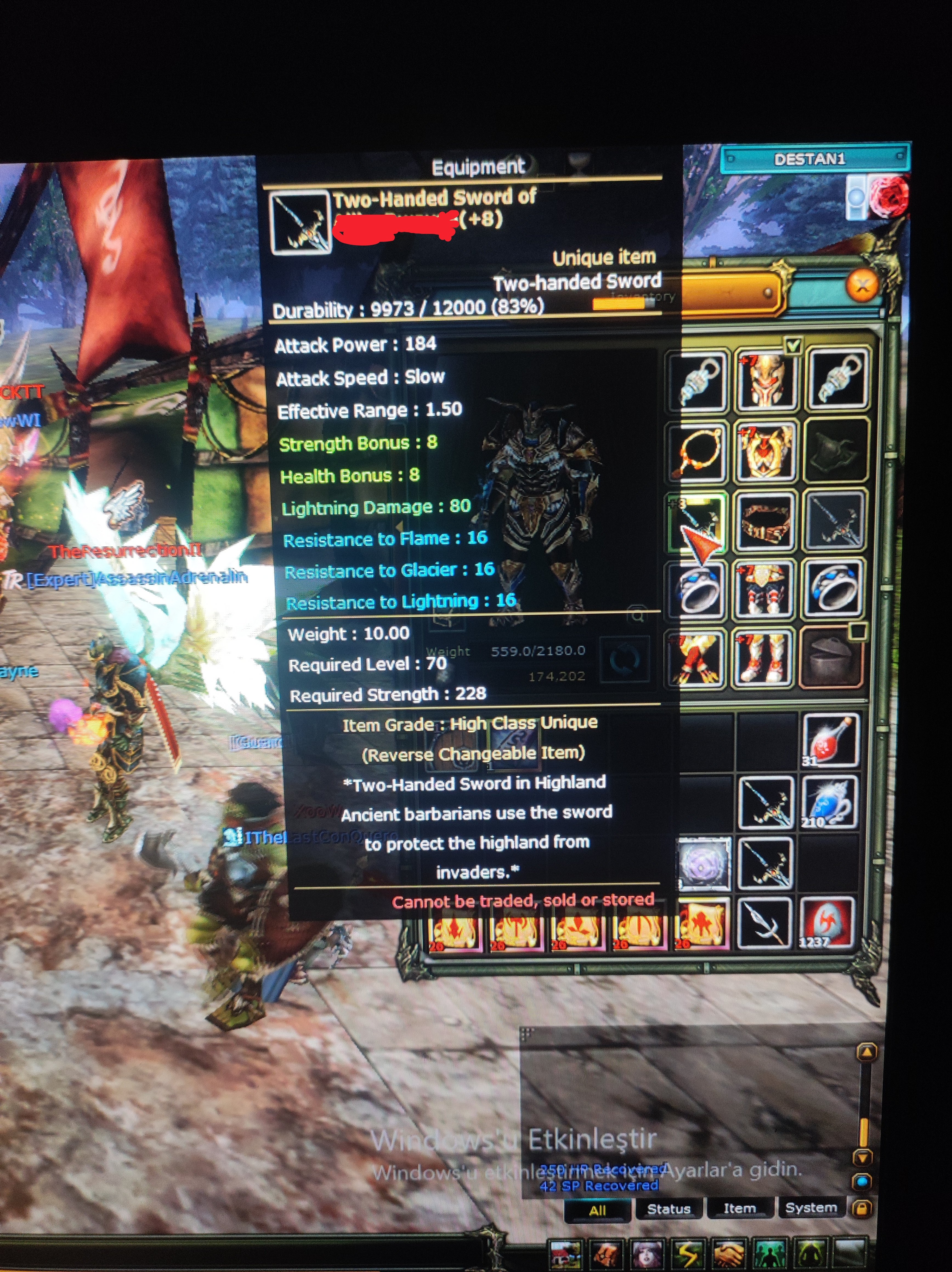 83% 88 8Questli 7 dragon setli warior