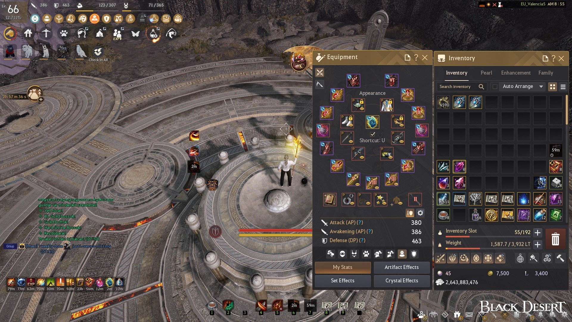 845 gs 66 lvl % 12 musa / warrior