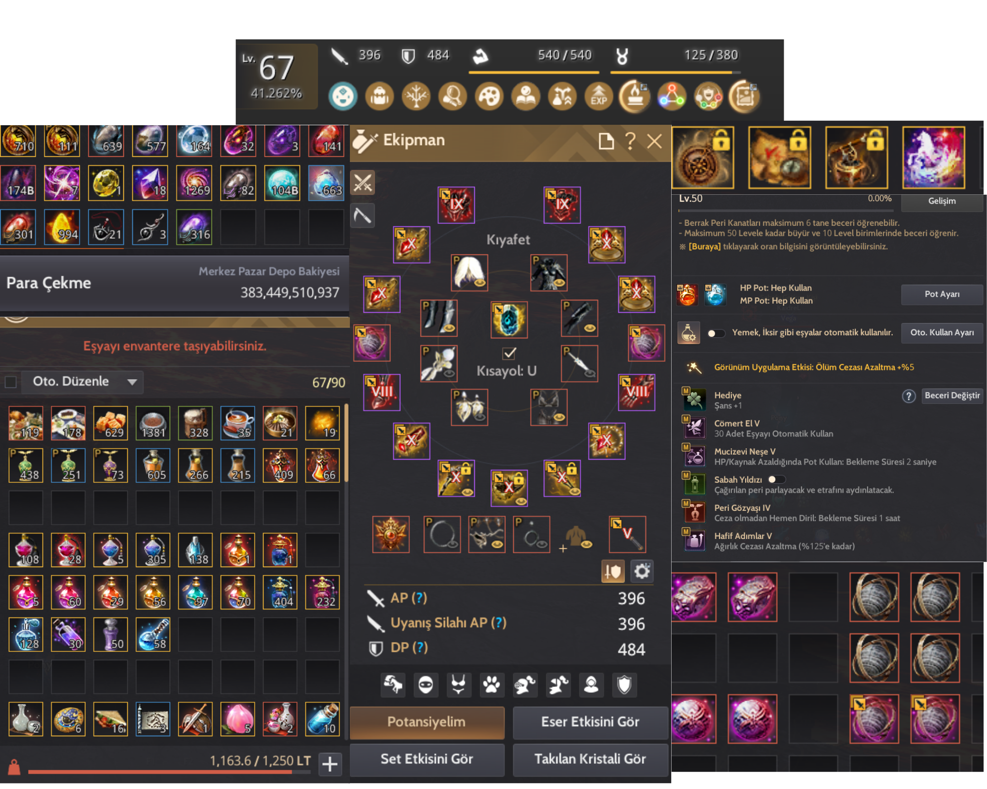 67 LWL % 41 88O GS WİCH MAİN 380 B NAKİT 100 K CRON