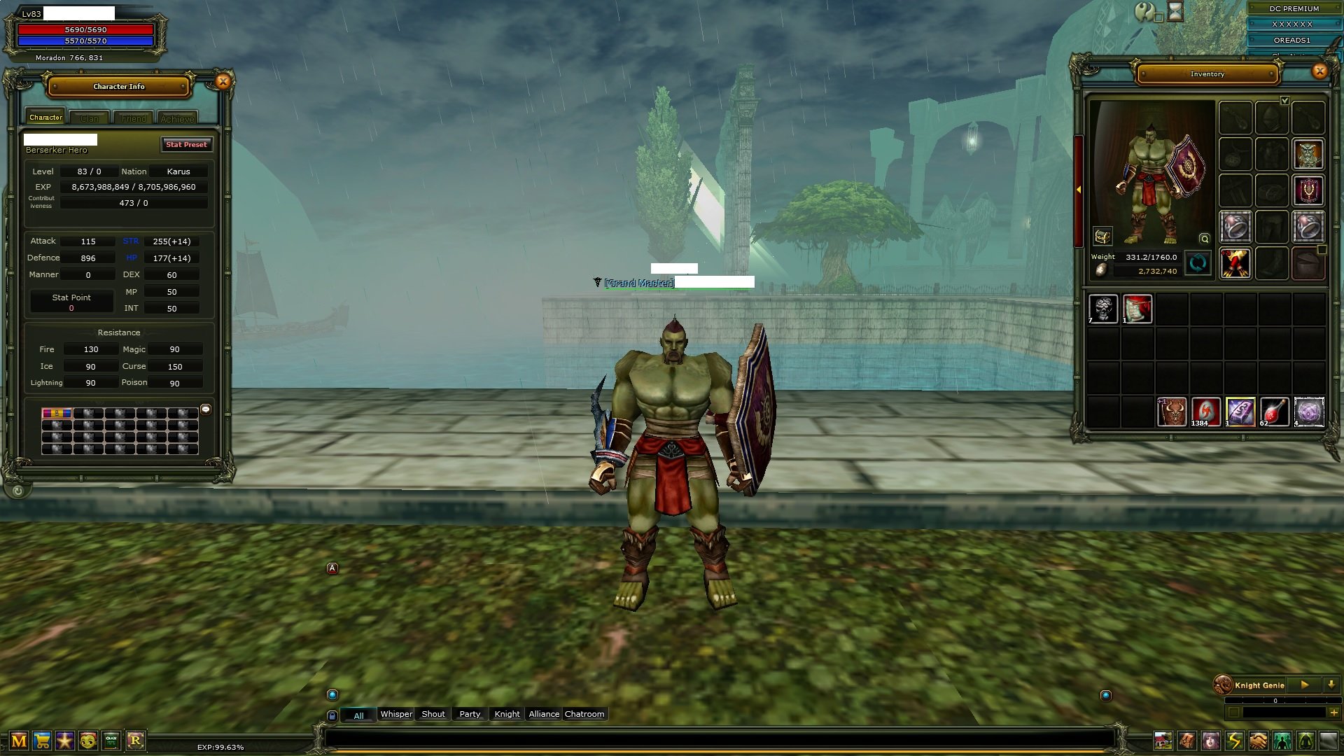 83 lvl Karus Okçu, Oreads 83 Warrior