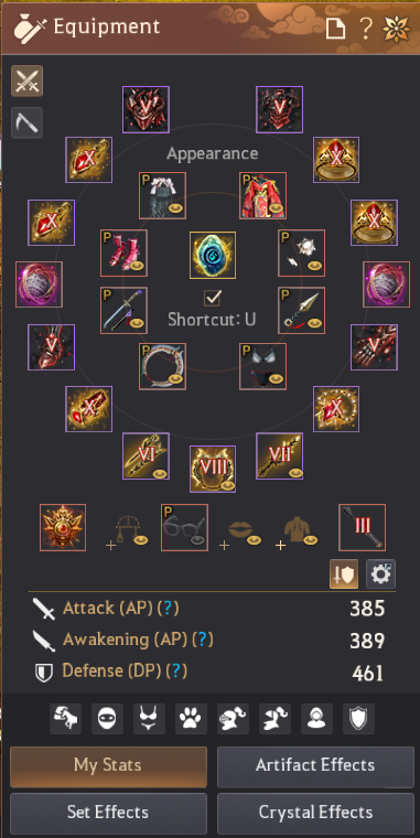 66 Level 846 GS 388 AP 460 DP Sorceress-65 Level Kunoichi ( Server Buff dahil değil.Aktif olursa 1 AP DP)