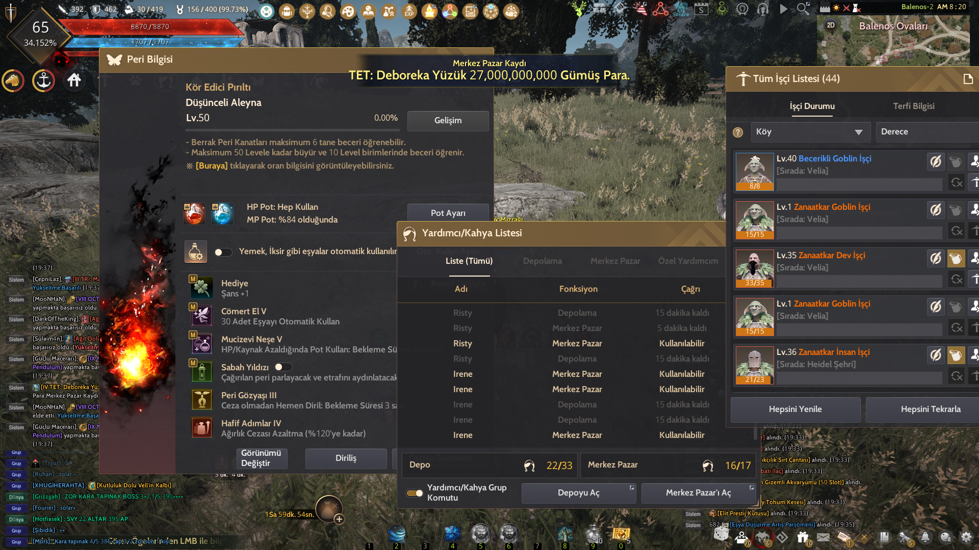 65 LVL 852 GEAR KUTLULUK DOLU VELLİ CLİENT HESAP LVL TAKAS KUPONLU