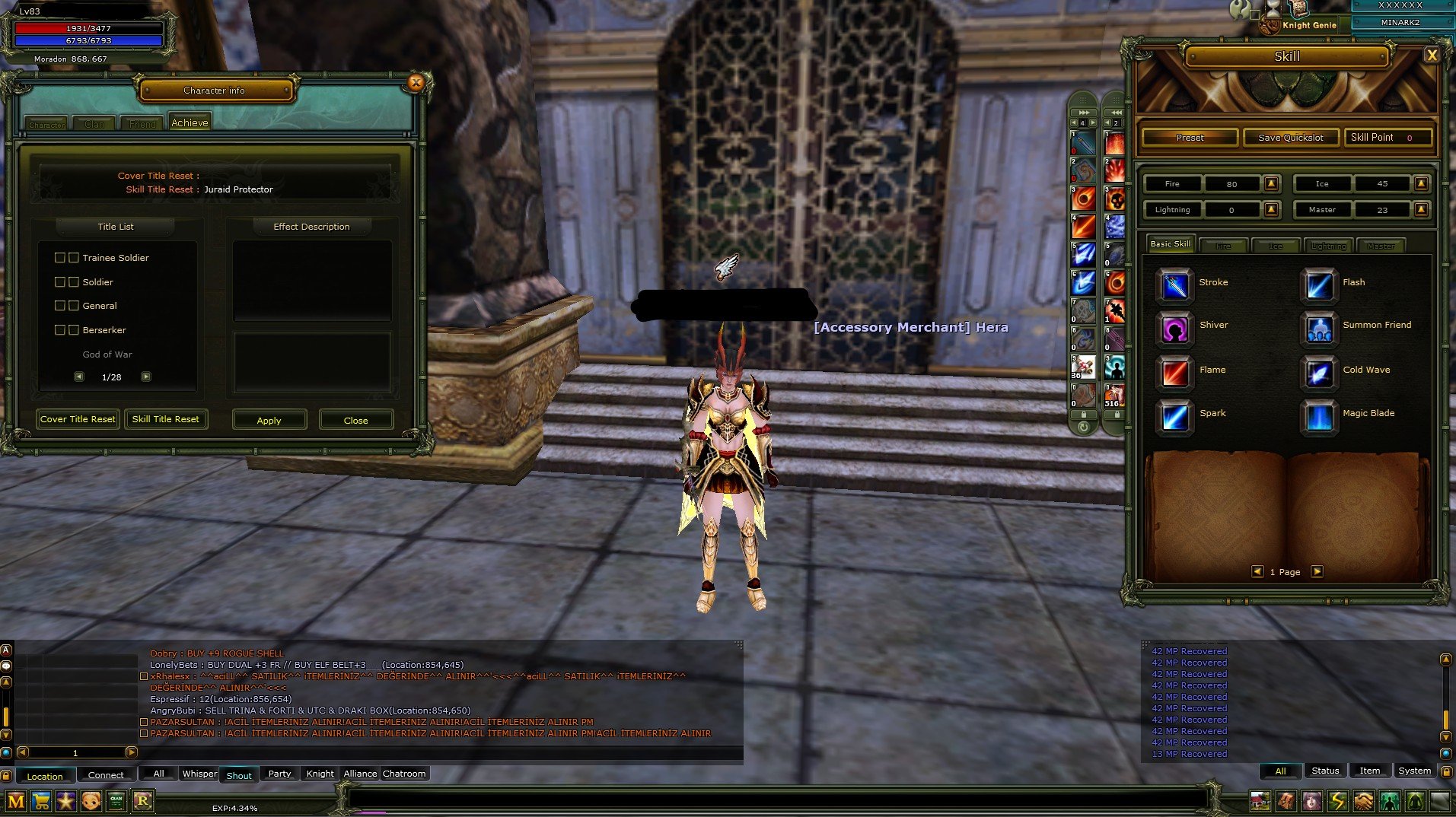 MİNARK 8 HP RON SET / 7 MP RON SET Lİ 83 REBİRTH 5 MAGE