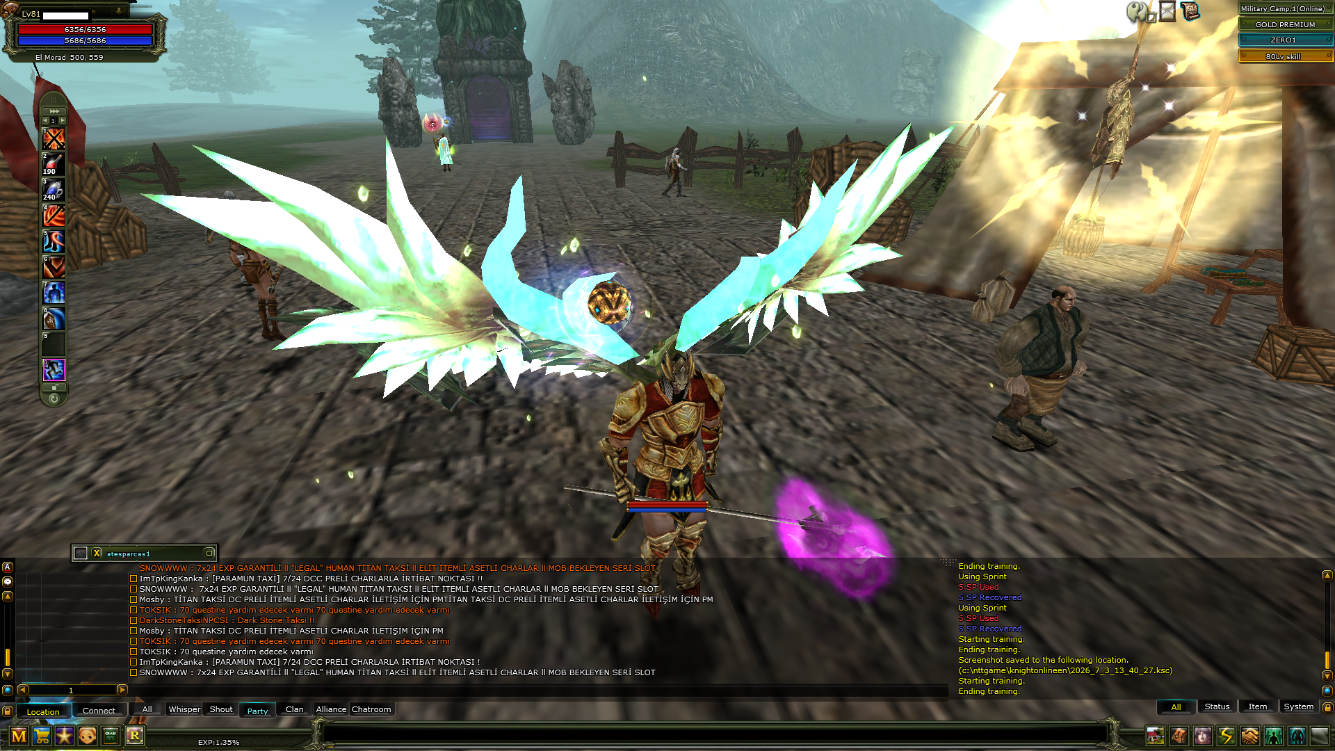 PUSLU PRELI 81 LV WARRIOR EXP GÖREVLERİ DURUYOR / GÖREV SIFIRLANINCA 83 OLUR