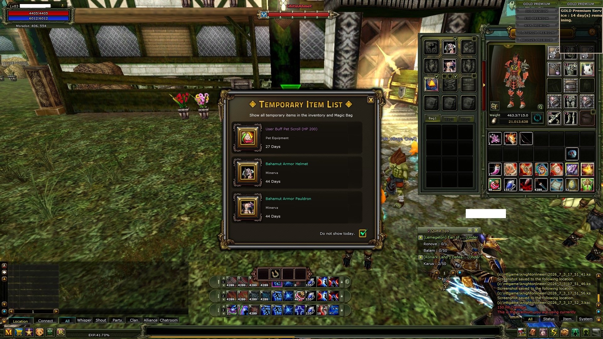 83 lvl ekstralı rogue