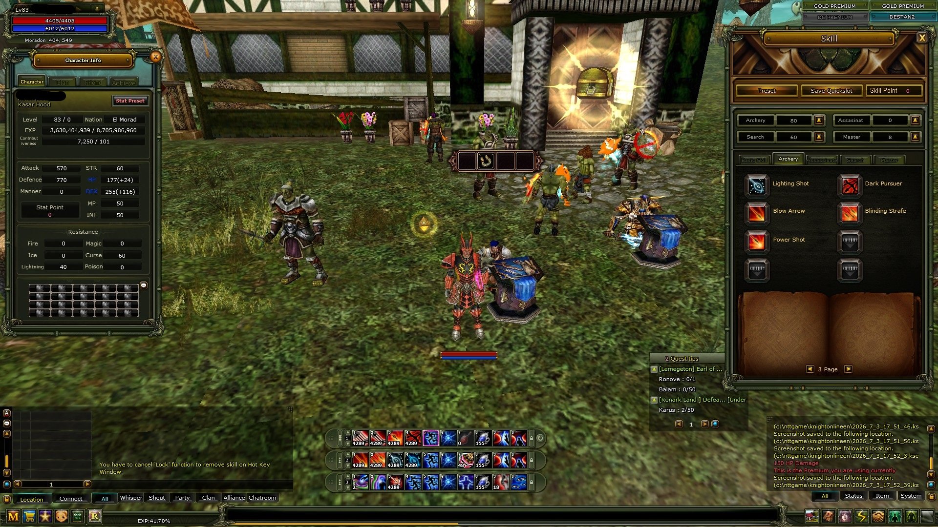 83 lvl ekstralı rogue