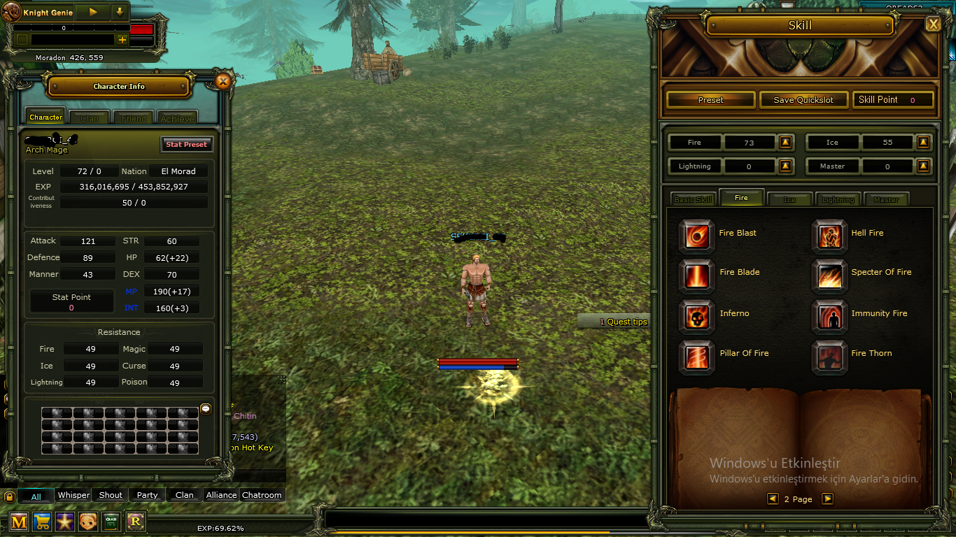 72 LEVEL ÖZEL NİCKLİ HUMAN MAGE