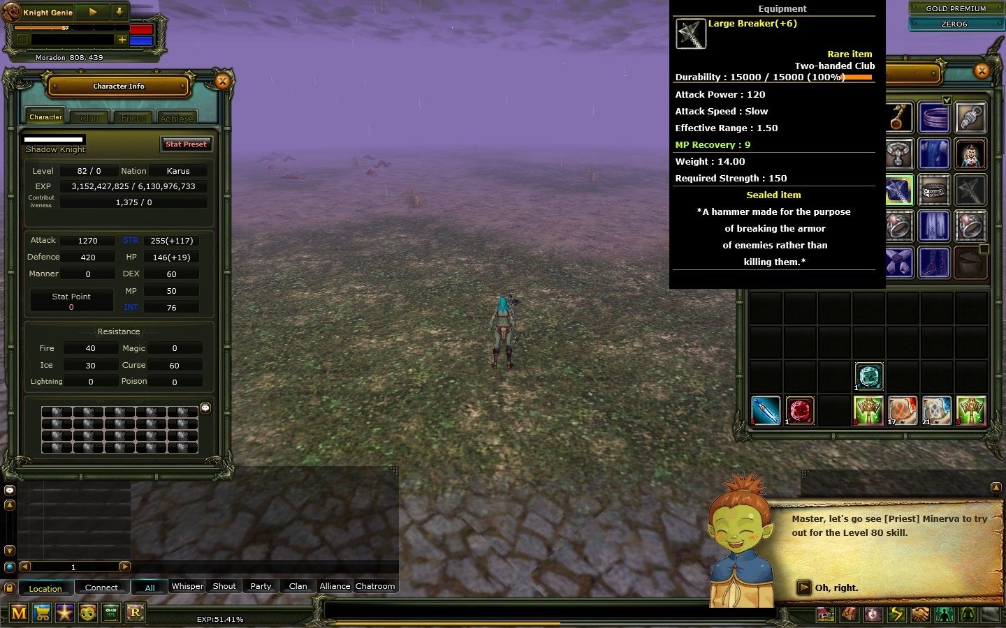 Zero 82 LvL % 51 Priest Ve 81 LvL Karus Okçu İkiside Full Skill
