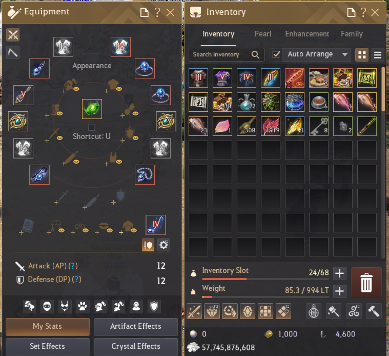 BEDAVA FİYATINA BDO EU 355 AP 414 DP 58B NAKİT 64 LVL % 68 EXP DOSA