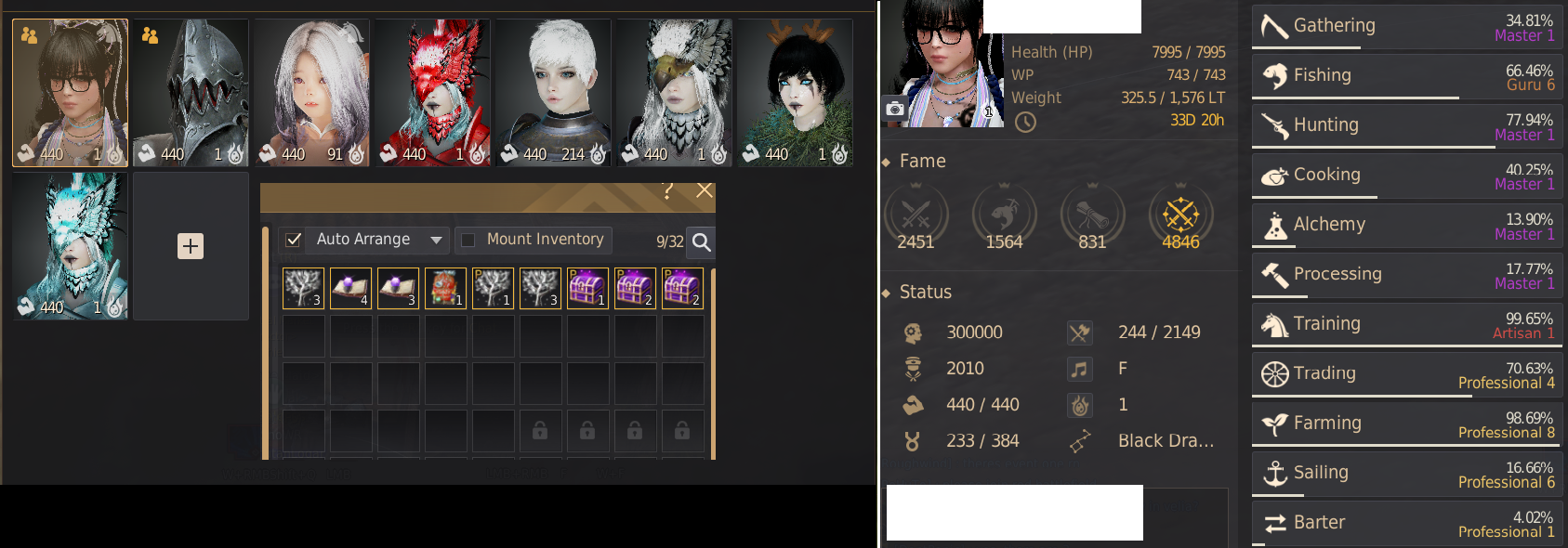 361AP 424DP mistik