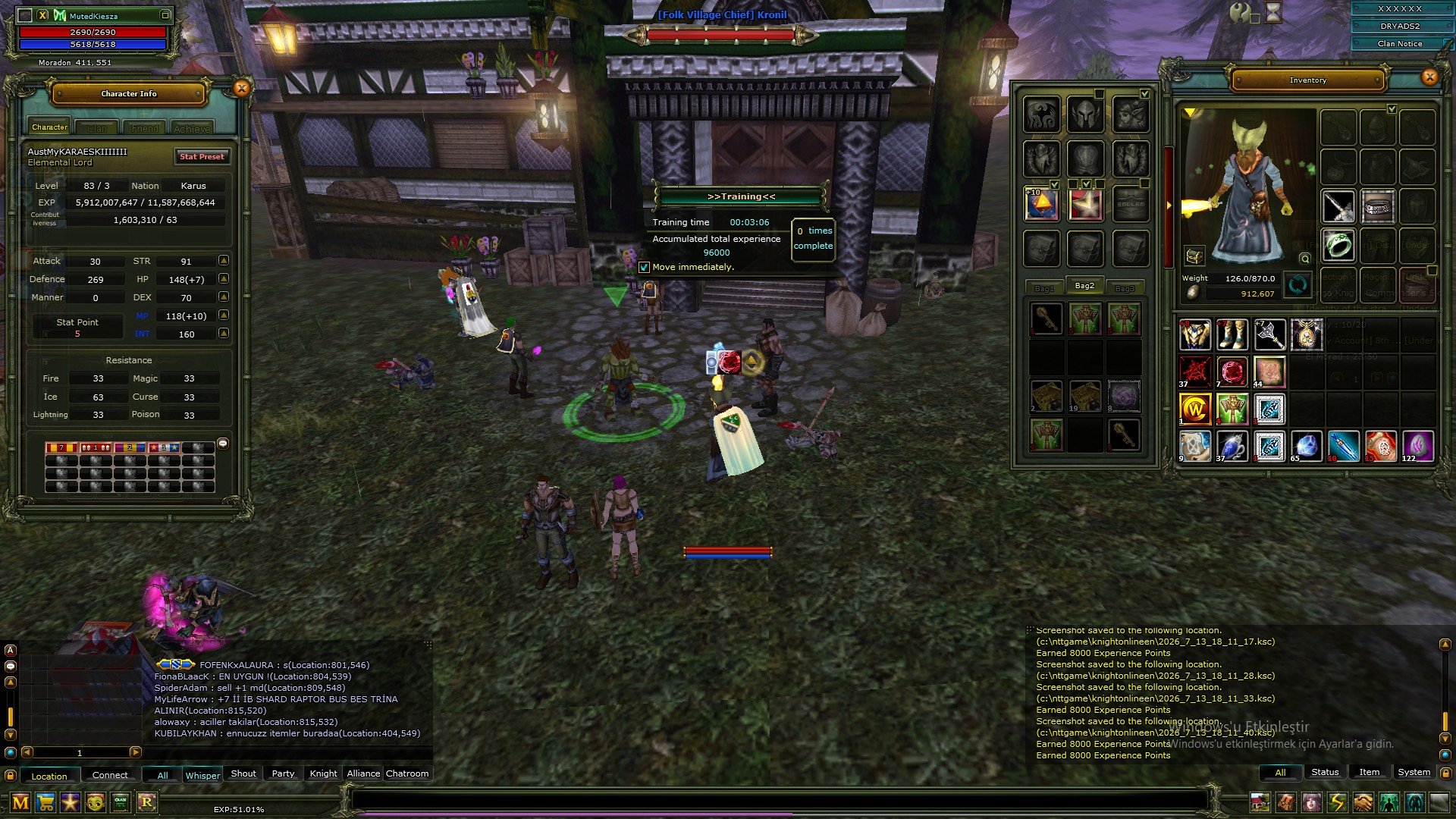 83/3 Mage 8 Mp Rons 7Mp rons 7 Quest staf