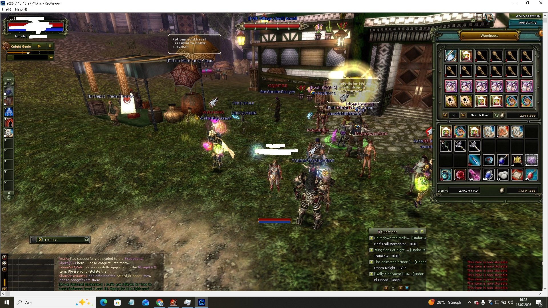 83 LV 7 QUESTLİ FUL PUS