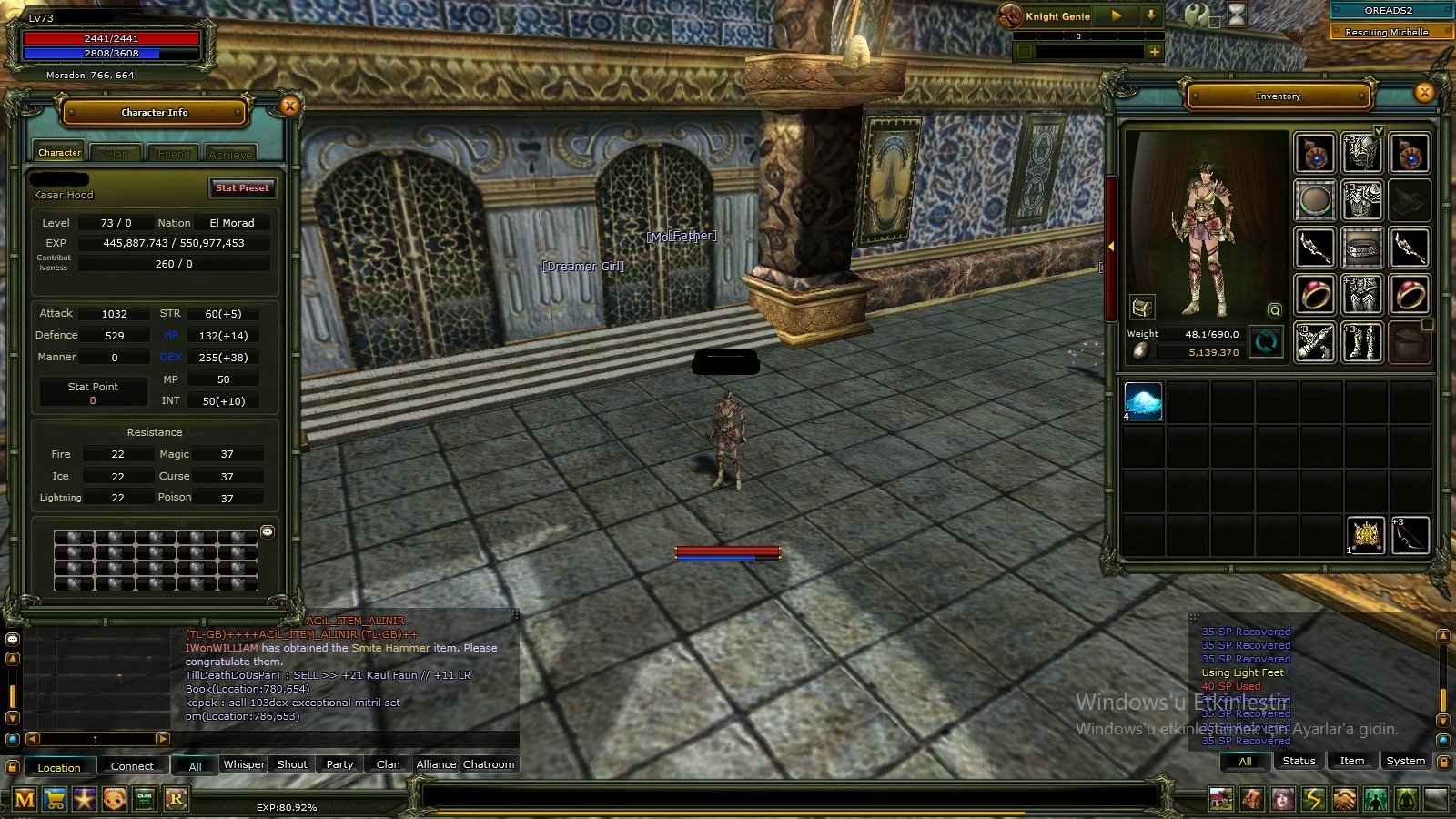 Oreads 74 priest // 73 Rogue //ICS Hiç kurulmadı