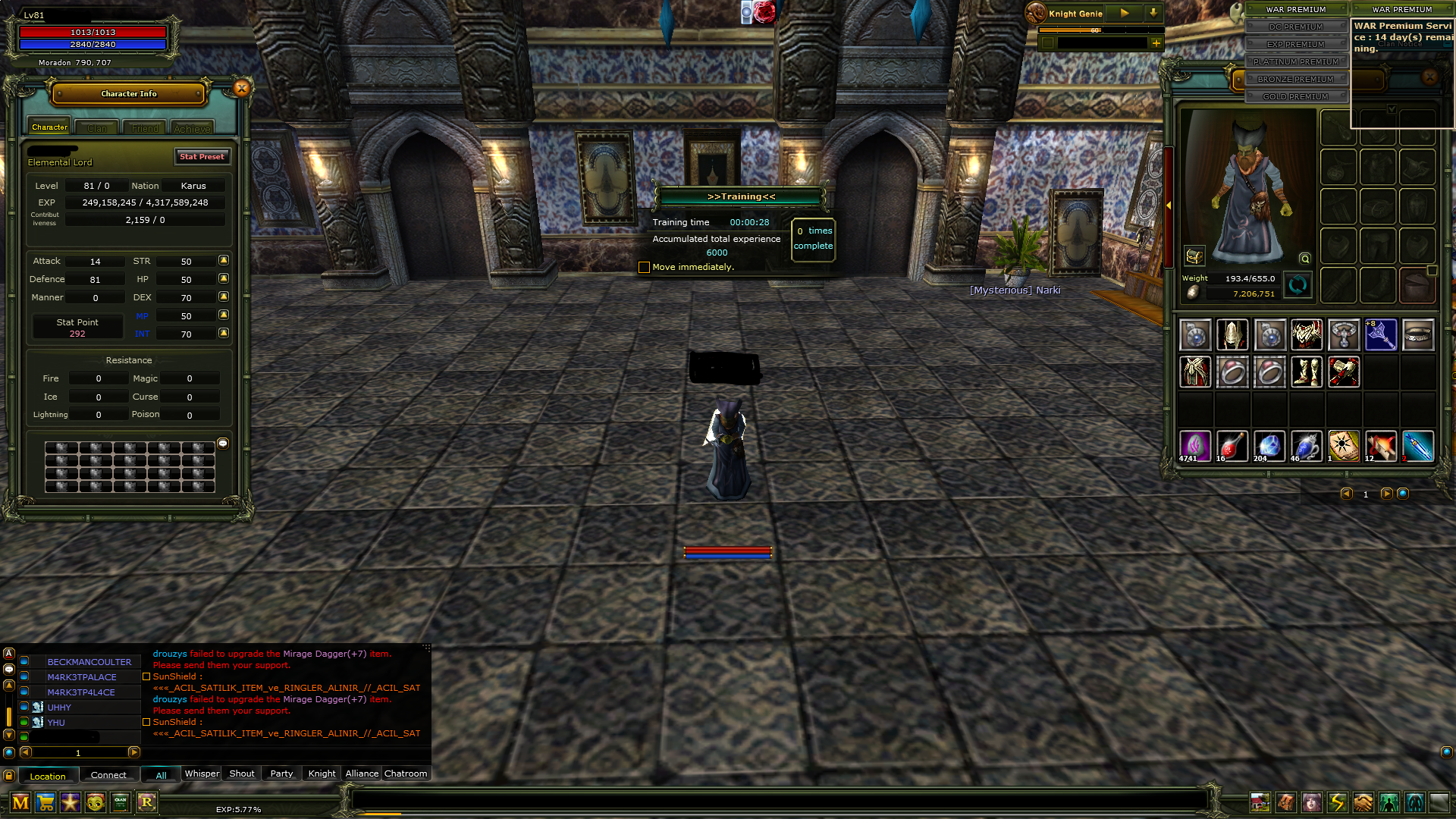 8 QUESTLI KARUS MAGE 81 LVL
