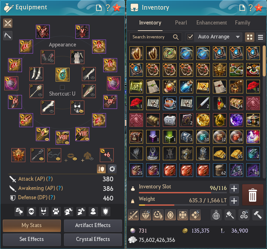Black Desert Eu 380AP/386AP/460DP Elit Hesap
