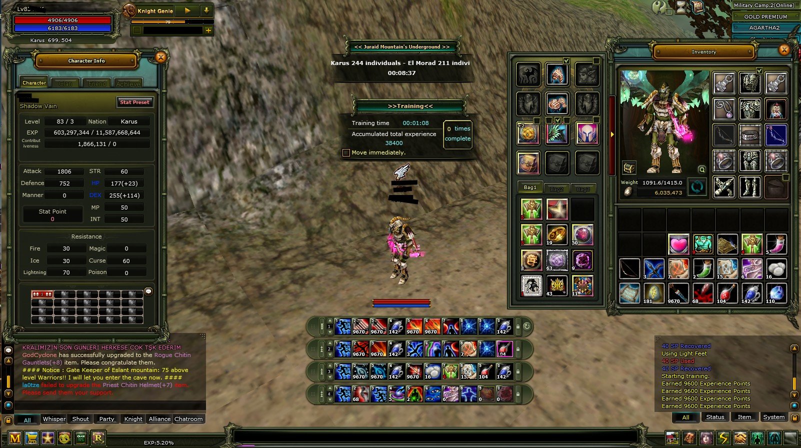83/3 Rogue 1.8m NP, 90def, 6dex