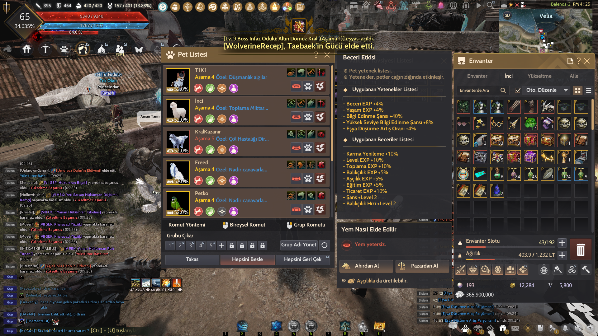 857GS 2 ADET 65 LVL KARAKTERLİ EXP SİLAH TAKAS KUPONLU CLİENT HESAP