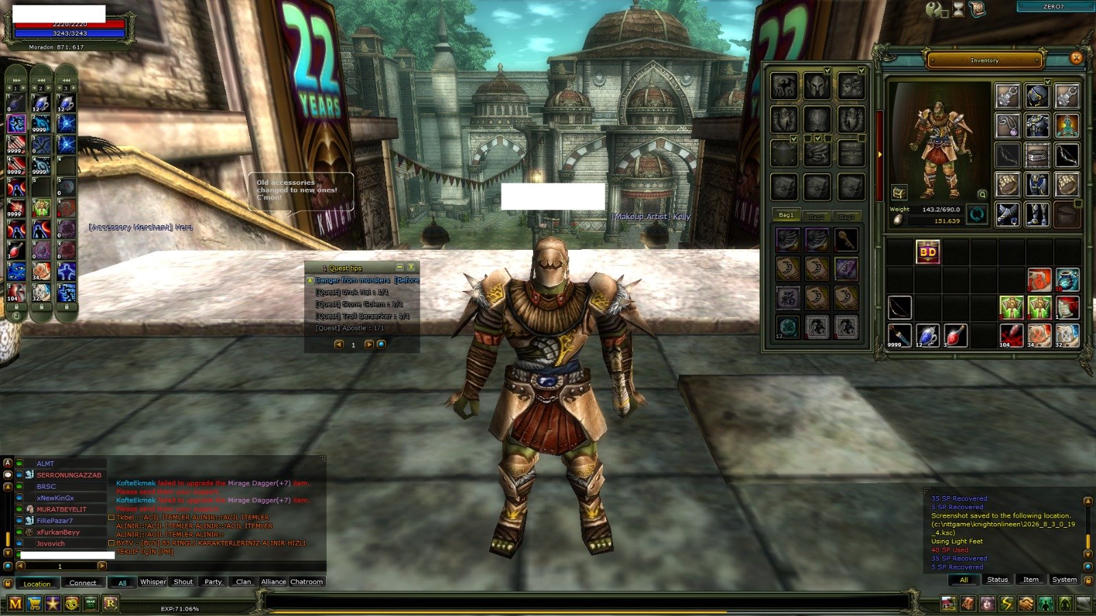 73 level karus rogue okçu