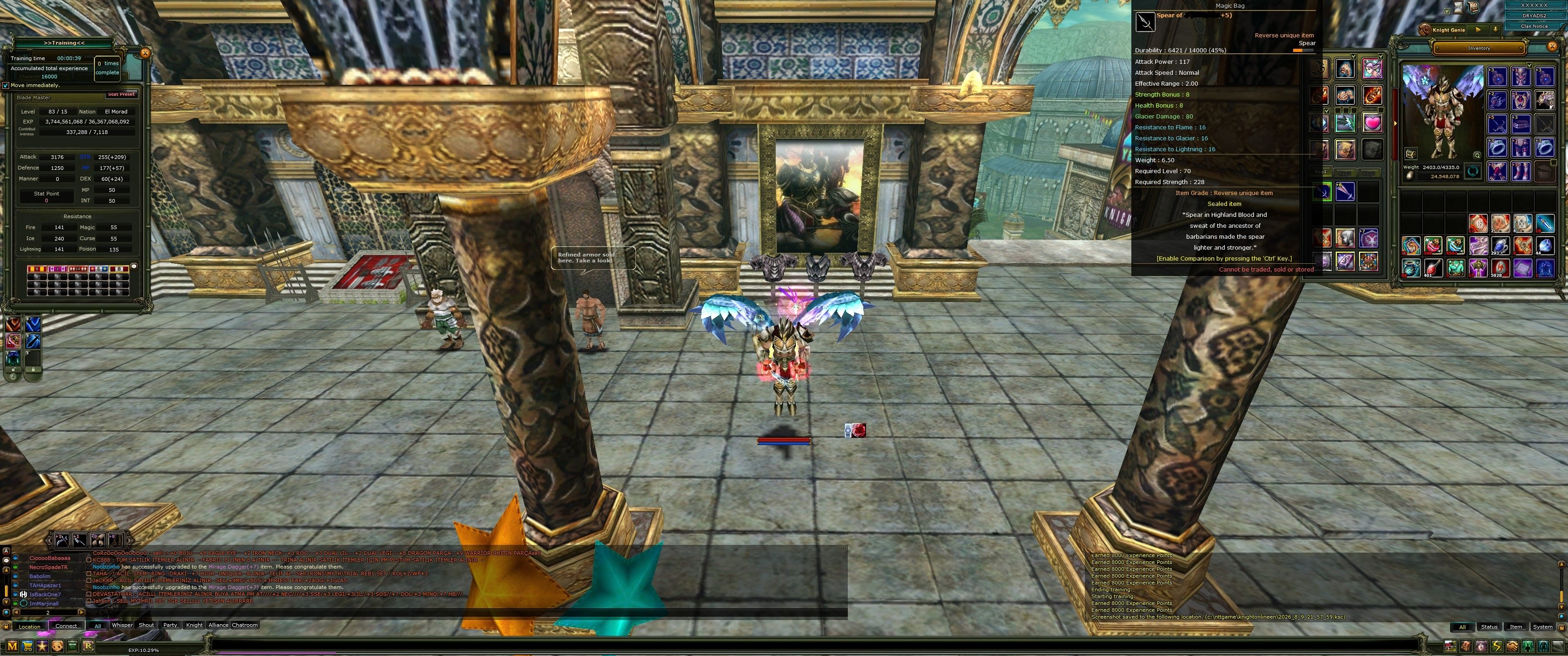 19 TİER TILSIM < 8 QUEST MS < 8 QUEST SPEAR < 8 DRAGON BOT < 7 QUEST KALKAN