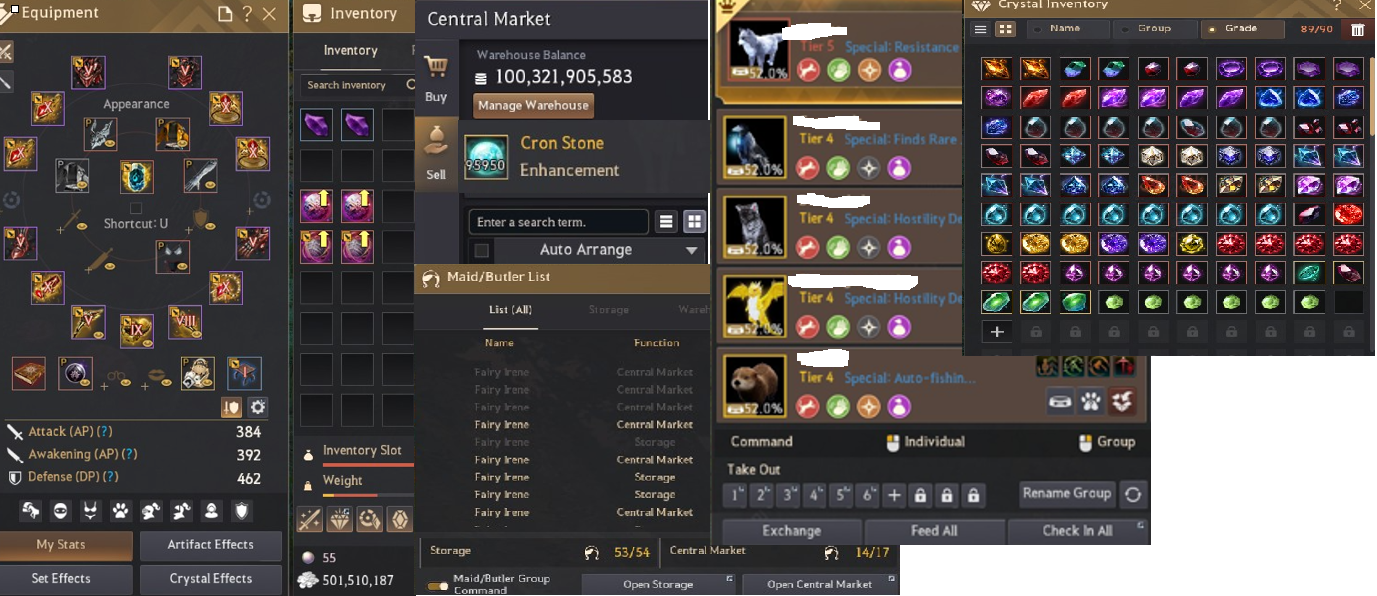 854 GS ACCOUNT FULL DEC TAKI PEN ARMOR 100K CRON 100B NAKİT PARA