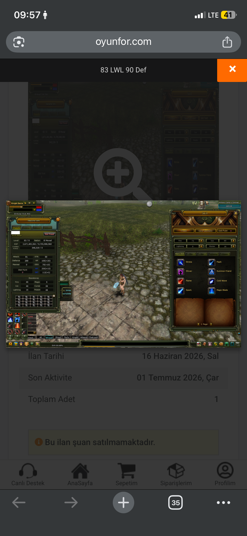 83 LWL 25 Gün Gold Premium