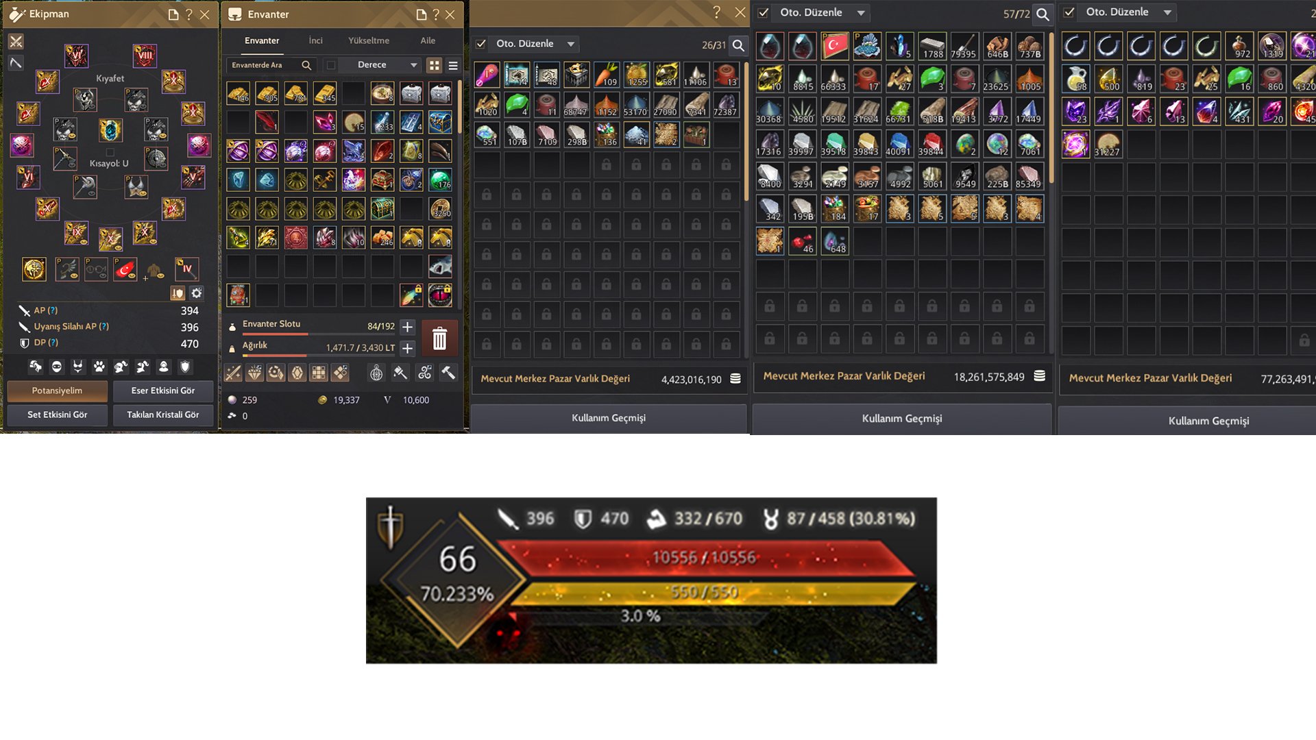 866 GS Pvp - Lifeskill - 670 Enerji 460 Katkı Client Hesabı