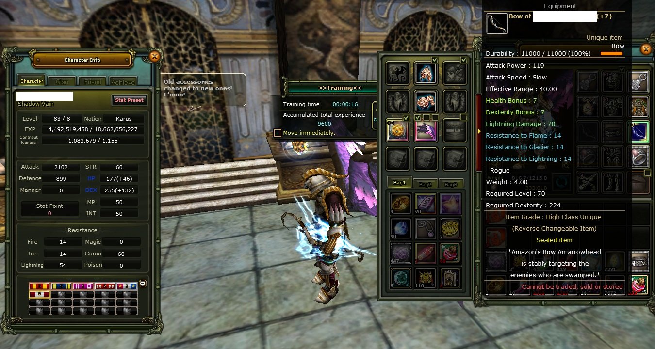83/8 KARUS ROGUE 7 QUEST BOW 100 DEF