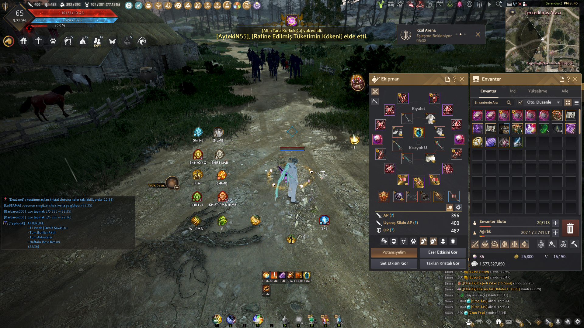 2x 65 lv dex silah 882 gs krogdolo cilent hesap