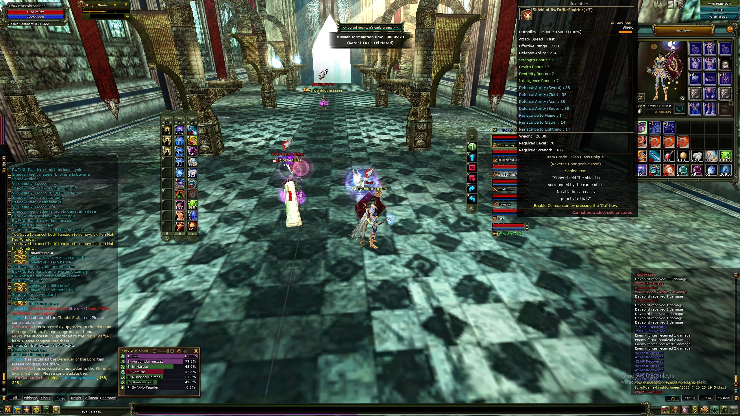 83/8 Priest 7 quest kalkan 7 quest mace