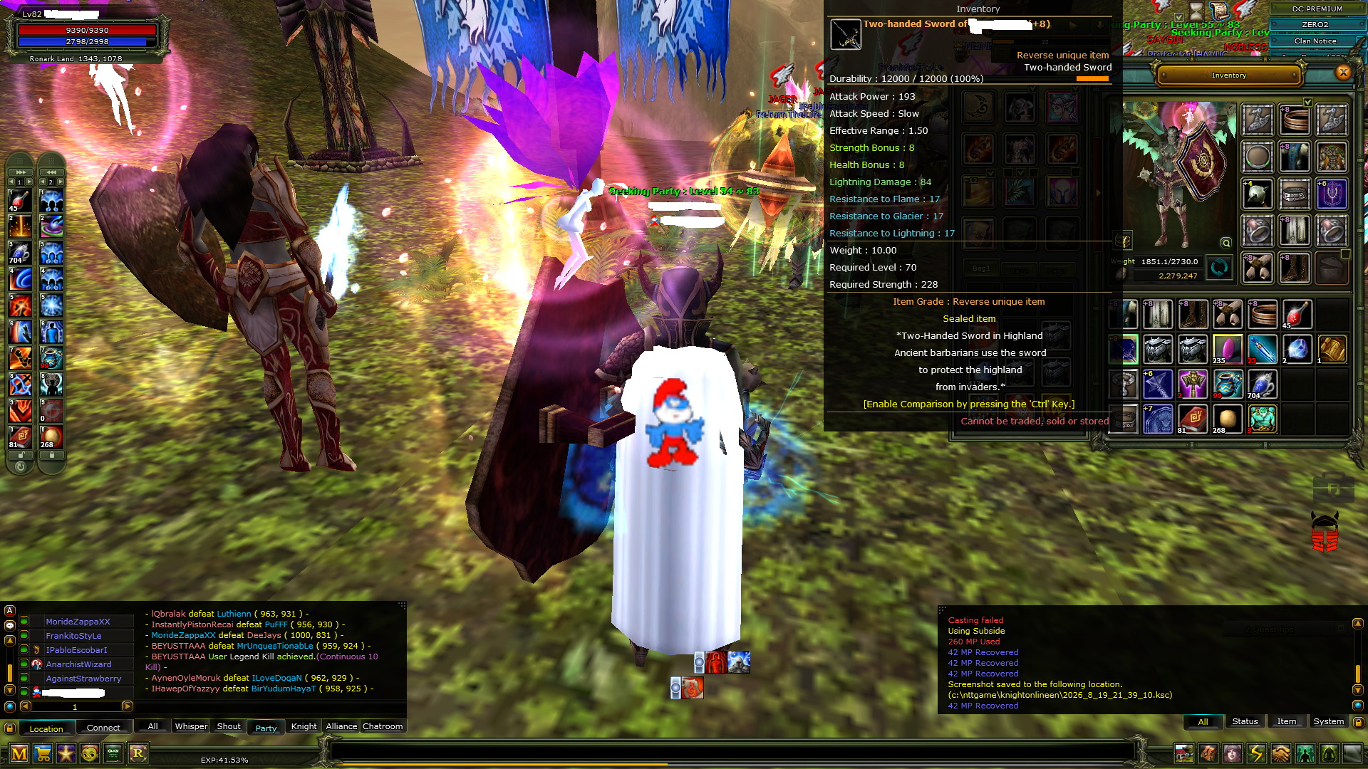ZEROO.... 8 REB QUEST MS 82 LWL % 50 KARUS BP