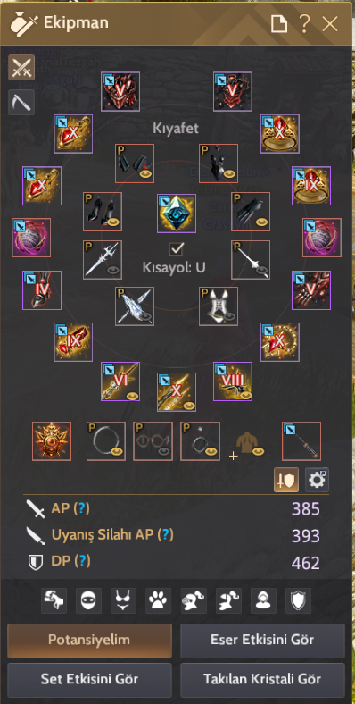 66 LEVL DOSA/SAGE/SERAP/DRAK MAİNLİ 393 AP/462 855 GS UYANIŞ END GAME