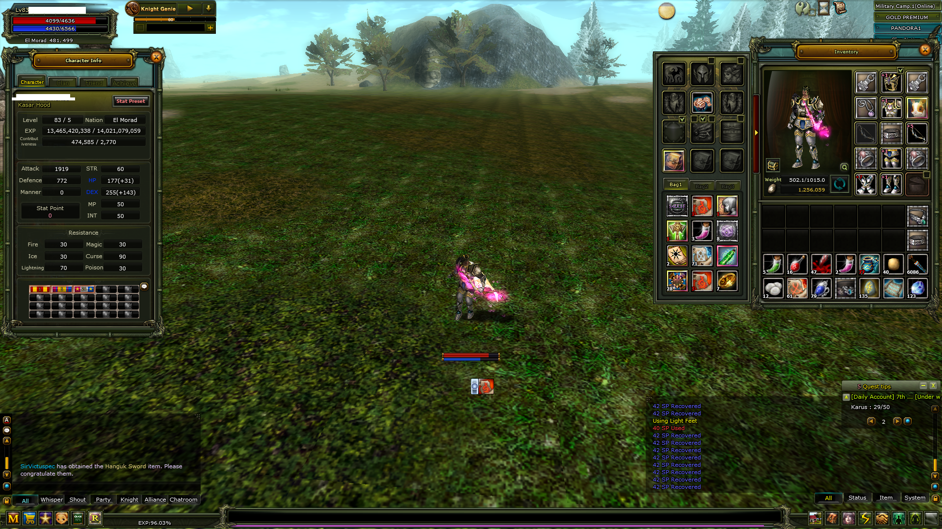 83/5 rogue 83/1 mage 81 priest 81 warior tek acc