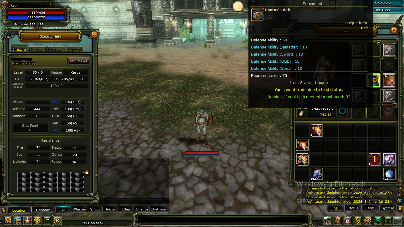 83 lvl yüzde 80 priest otp hiç kurulmadı trade açık pontus beltli