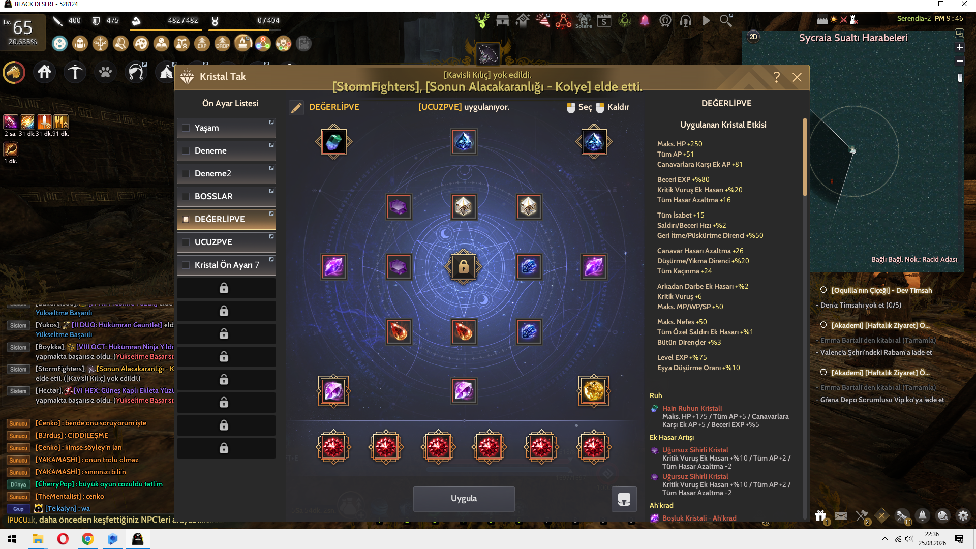 875 GS-65 Witch-p2win hesap- client hesabı-mail adresi verilecektir.