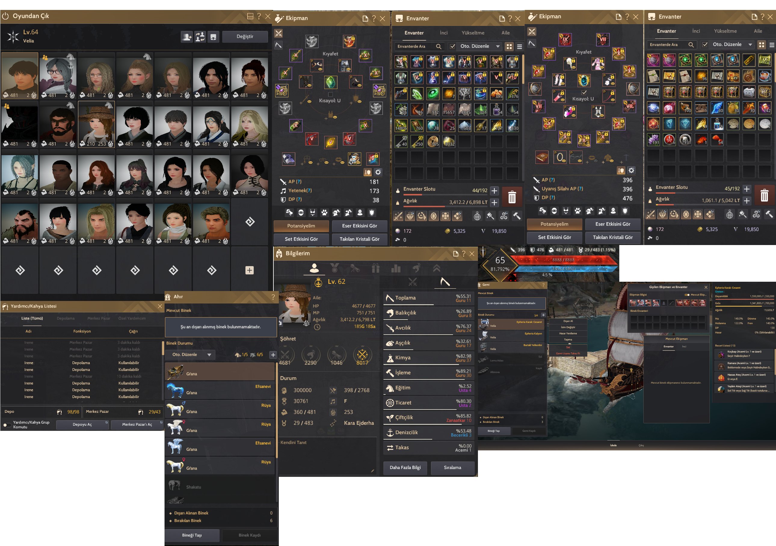 Full DEC life ve savaş gearlı end-game hesap
