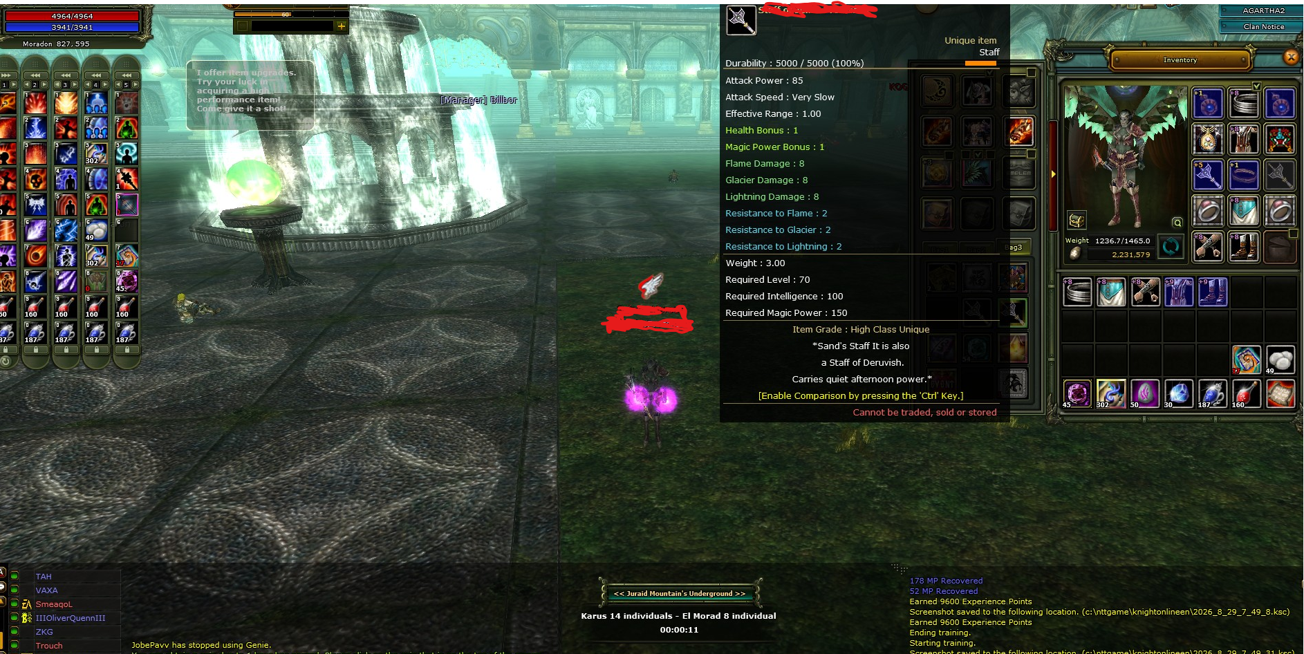 83/9 TEMİZ MAGE 8 QUESTLİ (DRAKİ HEDİYELİ)
