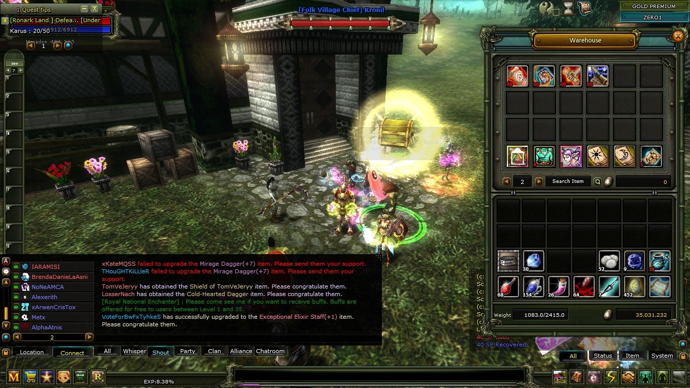 83/8 HUMAN ASAS FULL İTEMLİ - YAN CHAR 76 LVL OKÇU 8 QUEST BOWLU