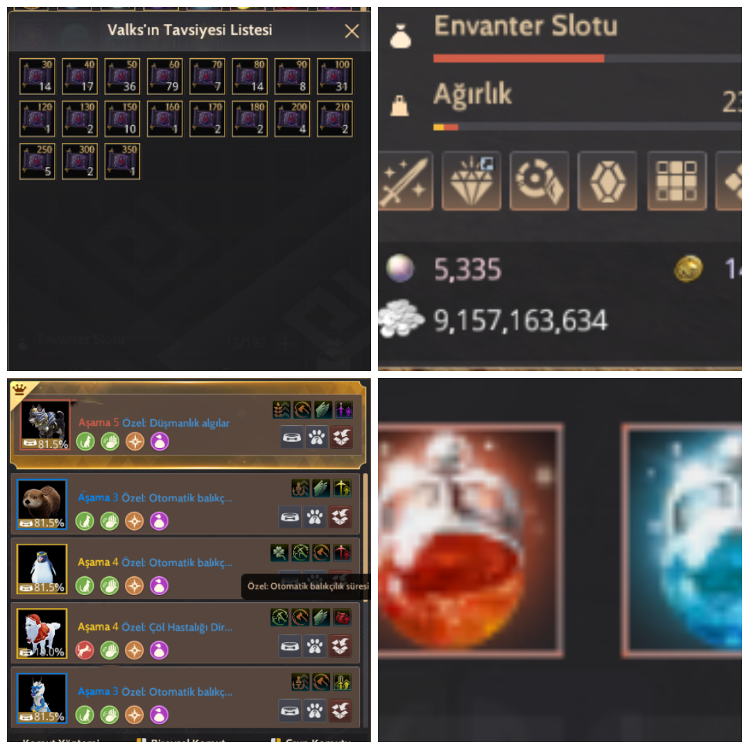CLİENT 884 gs 2 tane 66 hesap,karak, end game sayılır bu fiyata