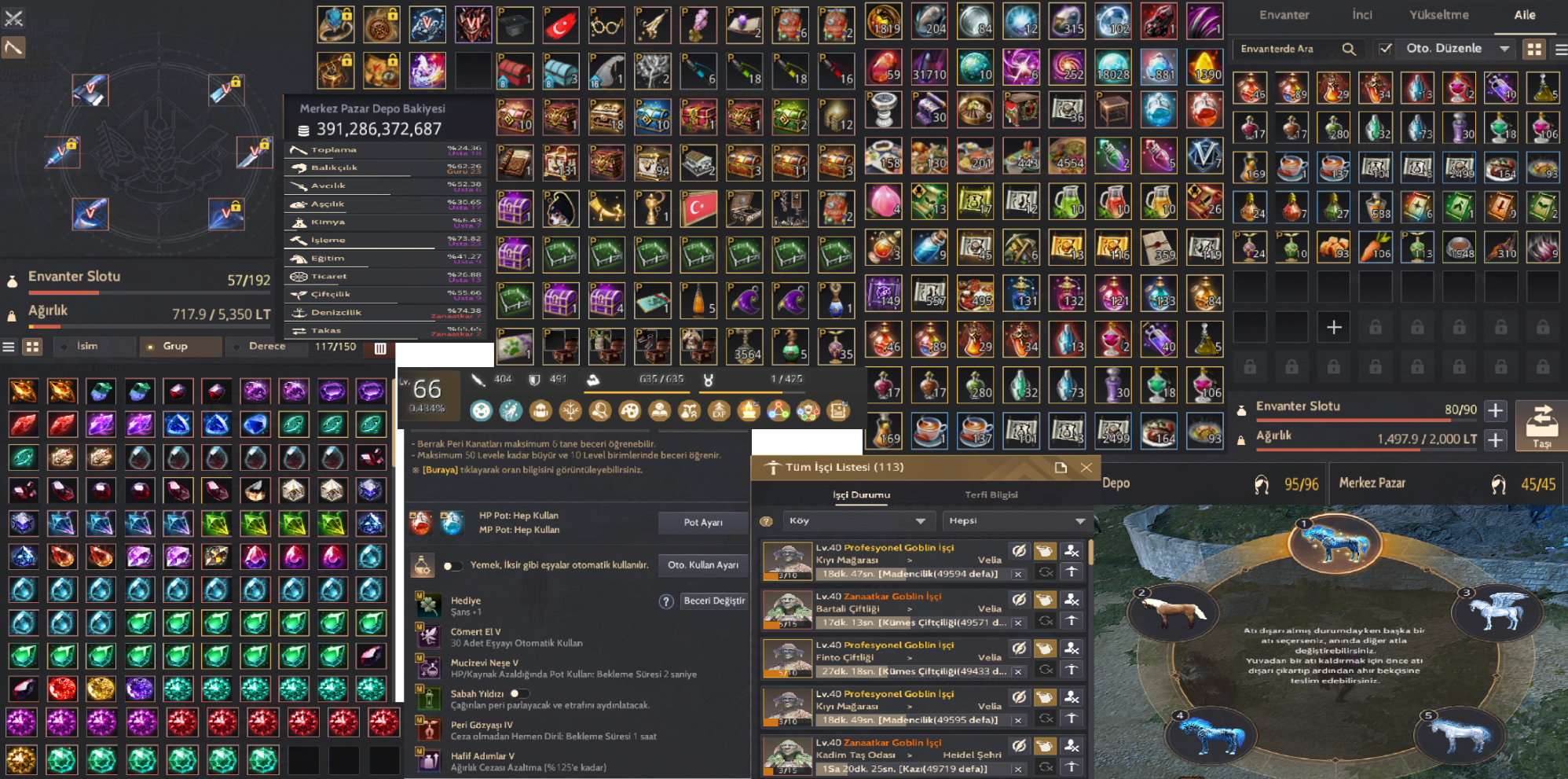 66 lvl Tüccar yüzüklü 895 gs PVP çar